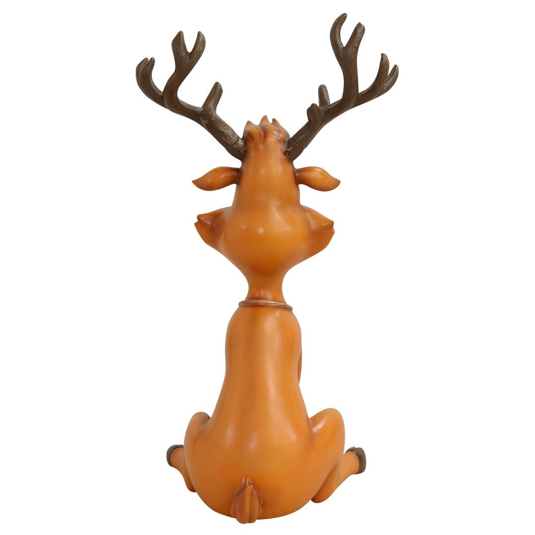 Reindeer Rudolph Sitting Life Size Statue