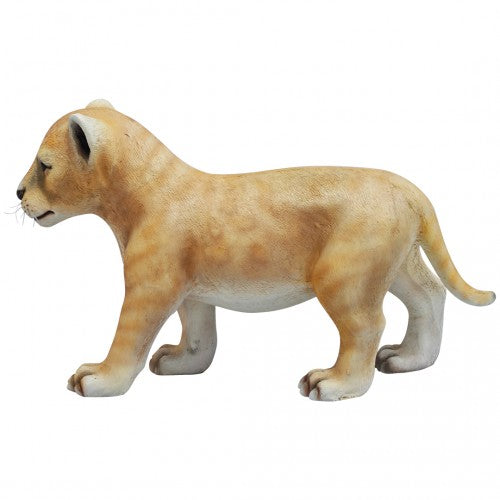 Lion Cub Walking Life Size Statue