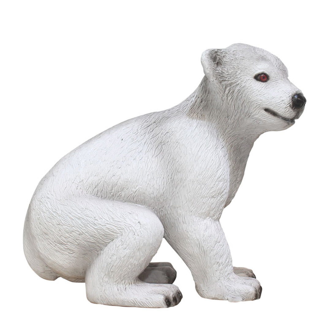Polar Bear Baby Life Size Statue