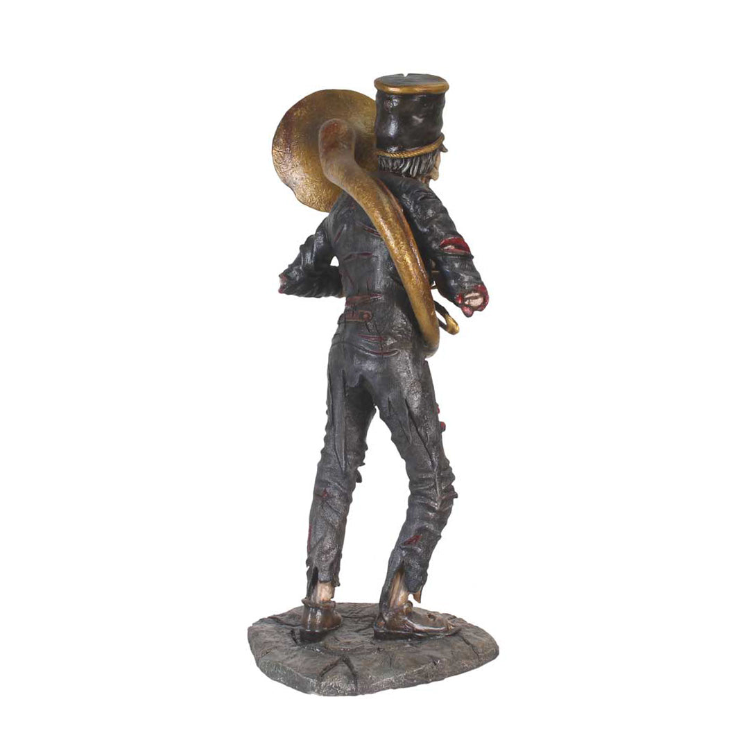 Skeleton Undead Horn Player Life Size Statue