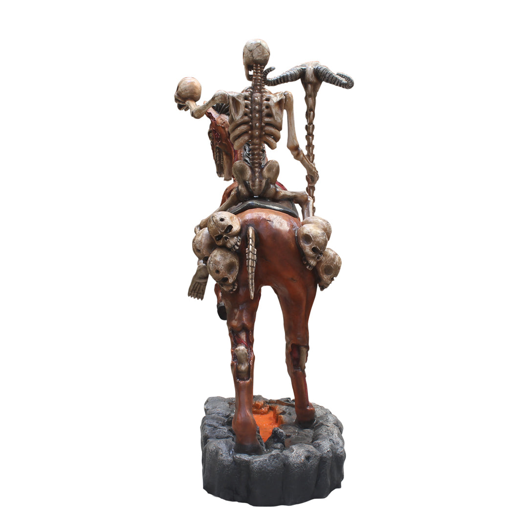 Skeleton Undead Rider And Horse Life Size Statue