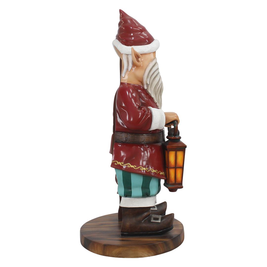 Gnome With Lantern Photo Op Statue