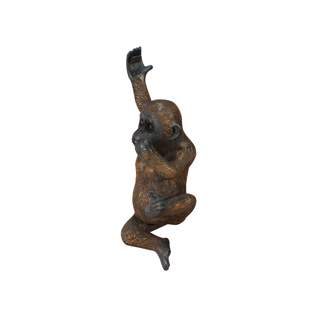 Gorilla Baby Hanging Life Size Statue