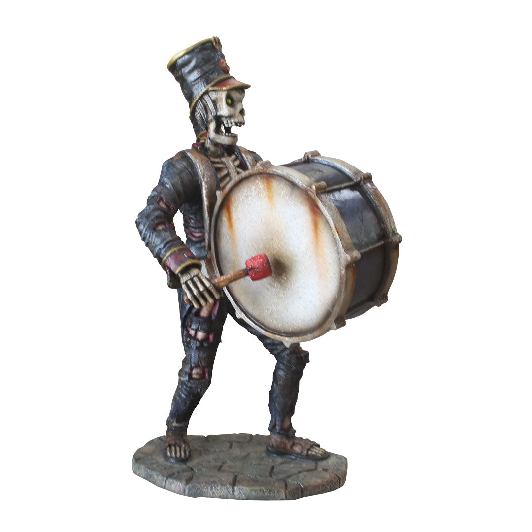 Skeleton Undead Drummer Life Size Statue