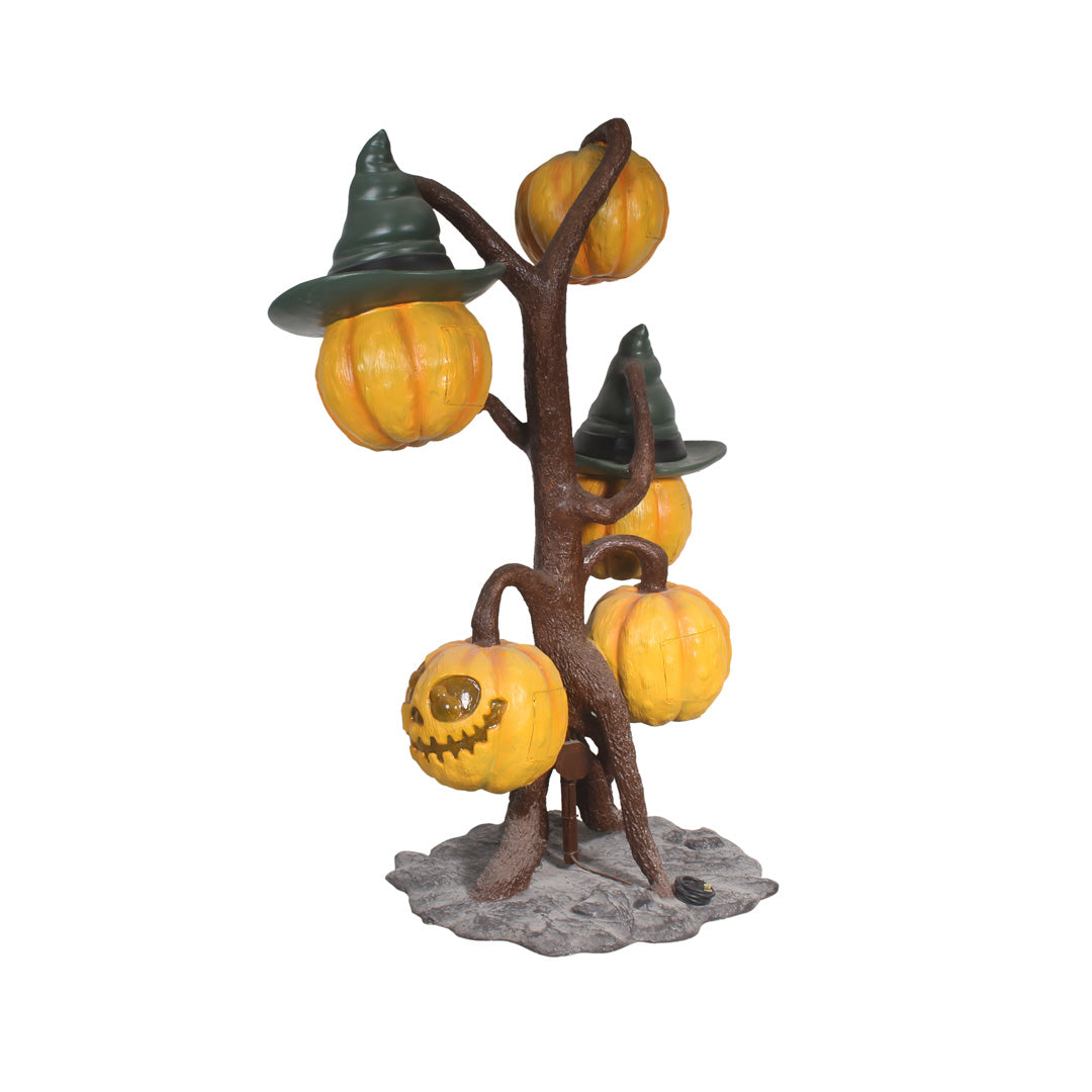 Pumpkin Lantern Tree Over Sized Statue