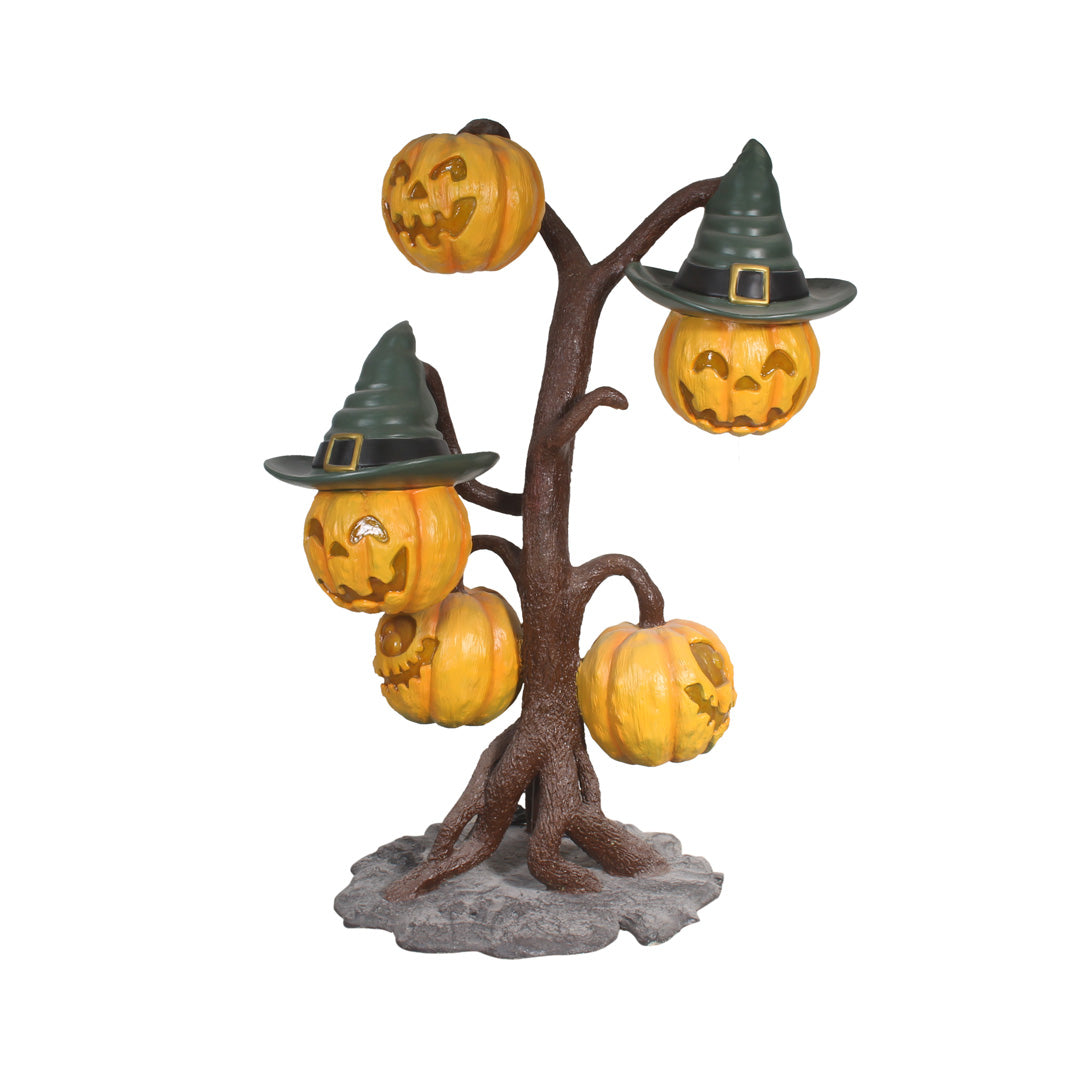 Pumpkin Lantern Tree Over Sized Statue