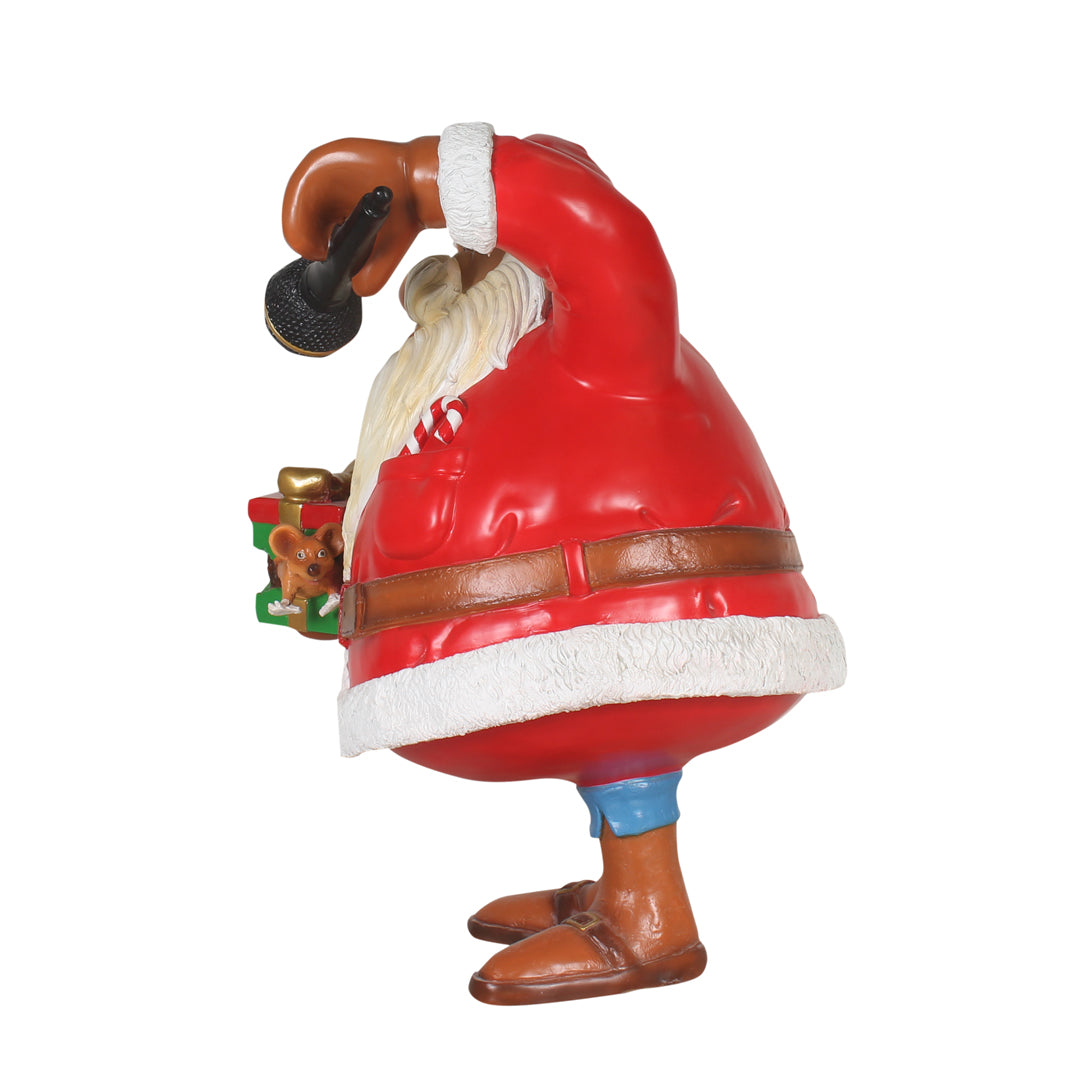 Santa Singer Over Sized Statue