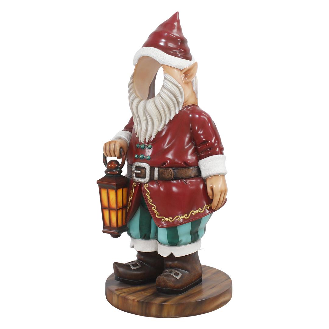 Gnome With Lantern Photo Op Statue