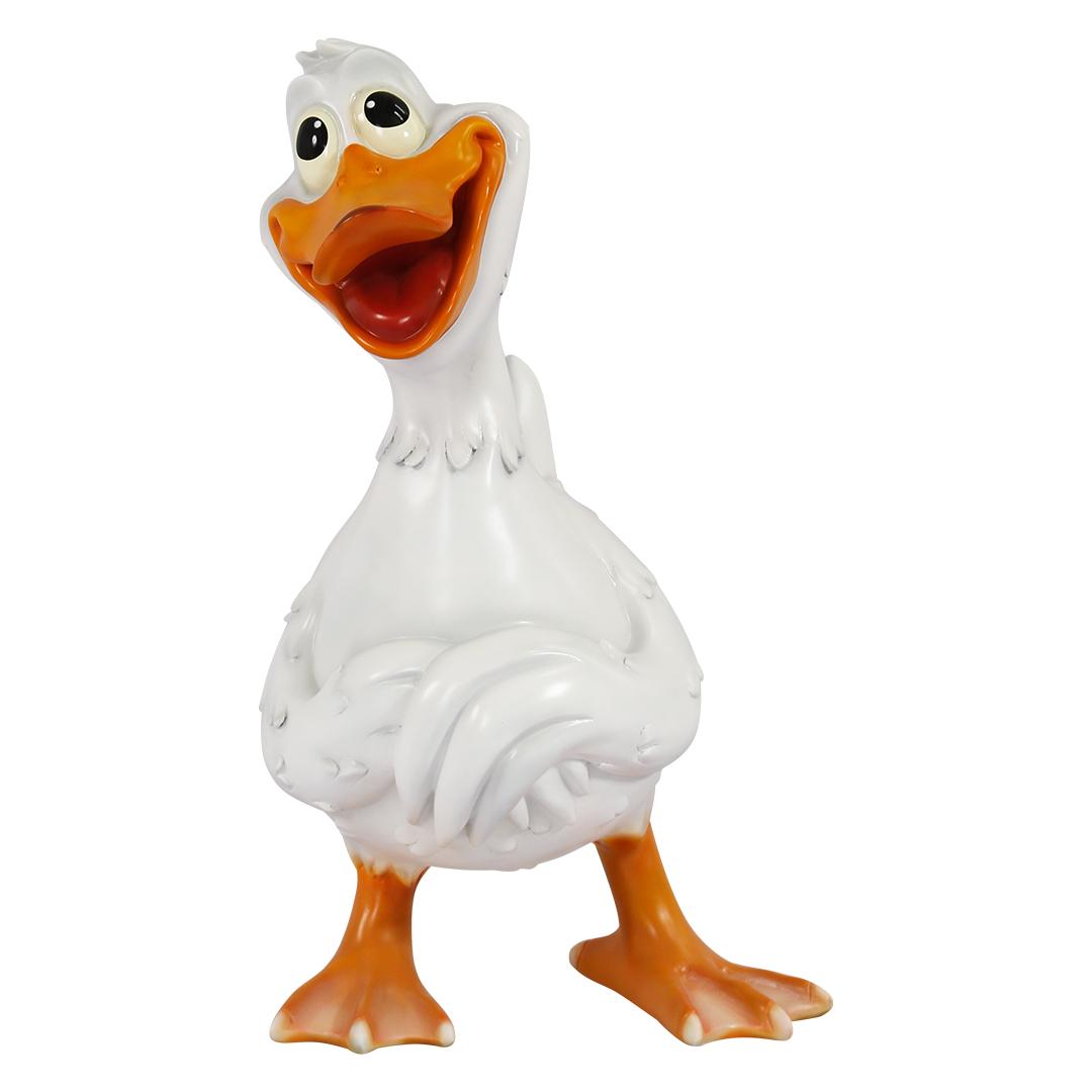 Comic Duck Standing Over Sized Statue