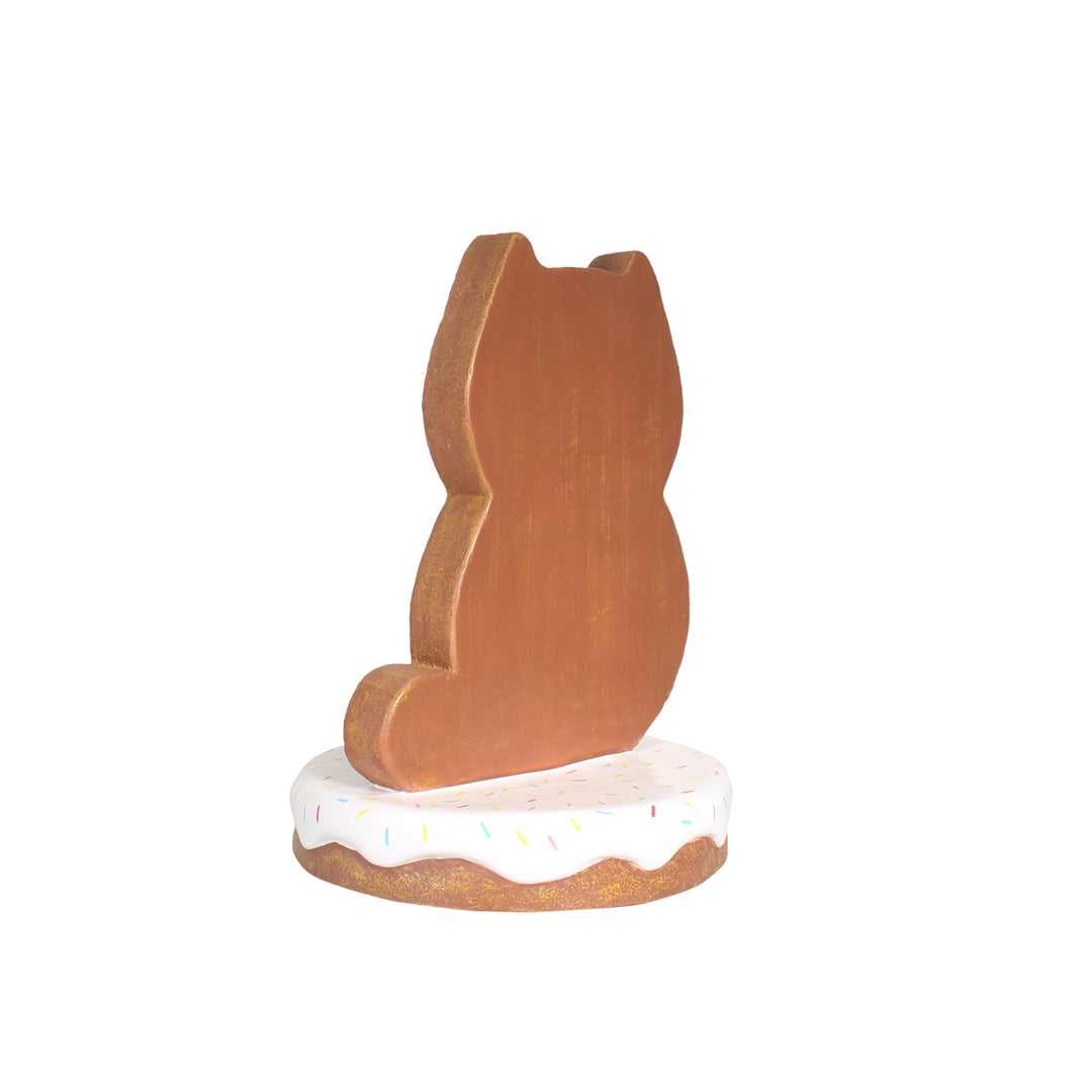 Gingerbread Cat Kitten Over Sized Statue