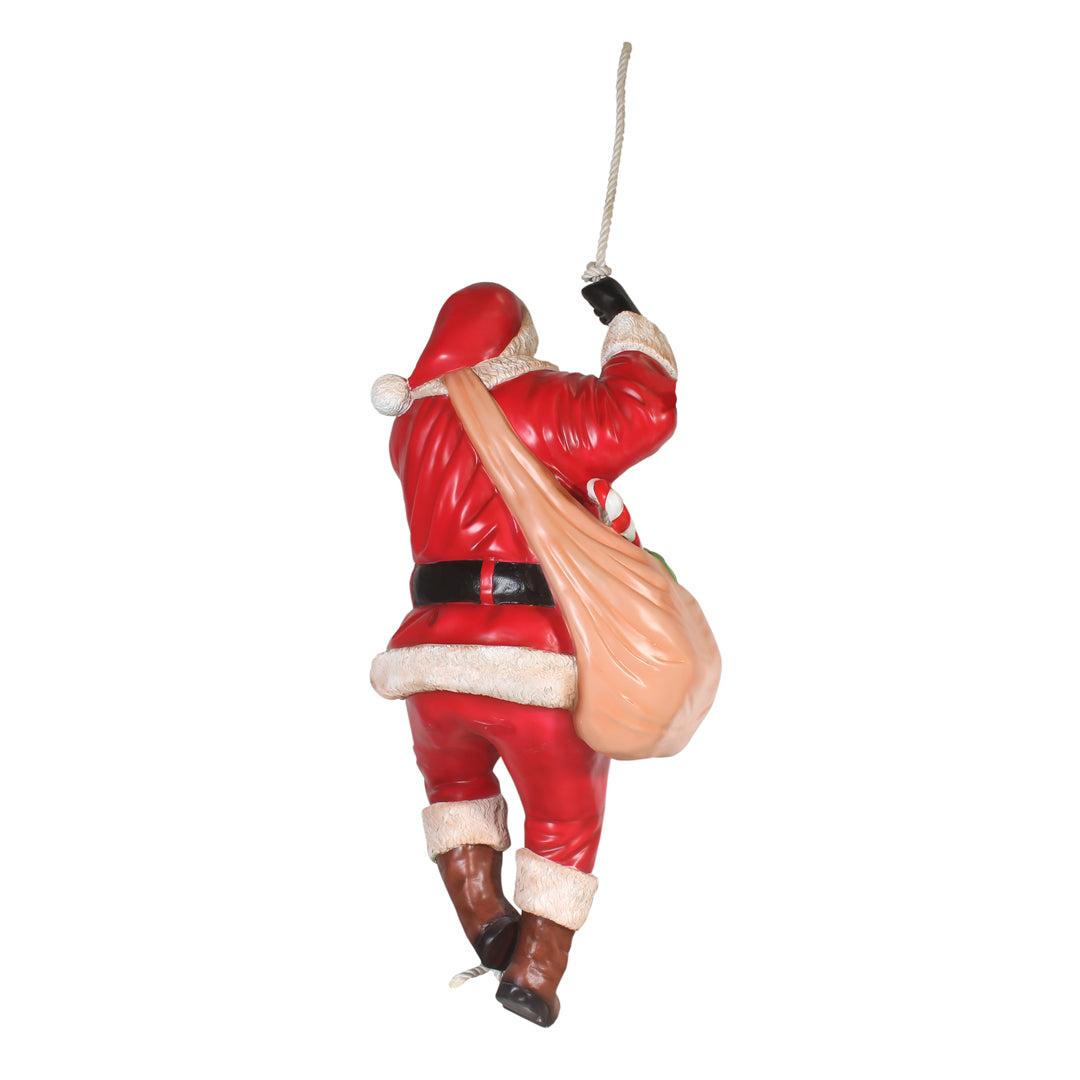Santa Climbing Life Size Statue