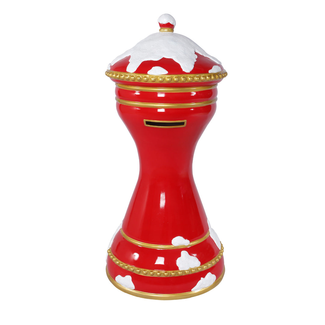 Santa Mailbox Round Life Size Statue