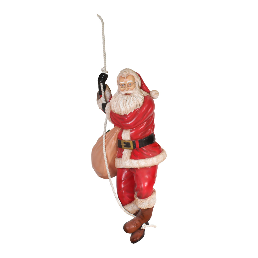 Santa Climbing Life Size Statue