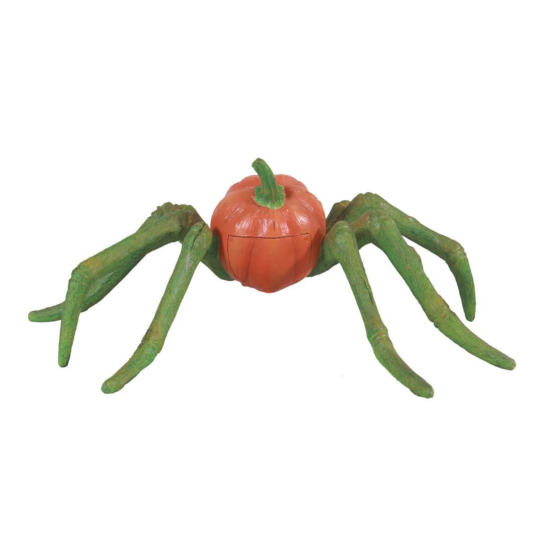 Pumpkin Spider Light Over Sized Statue