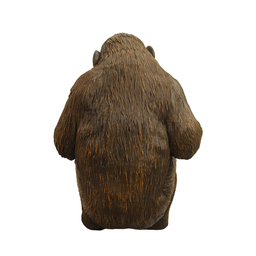 Chimpanzee Eating Life Size Statue
