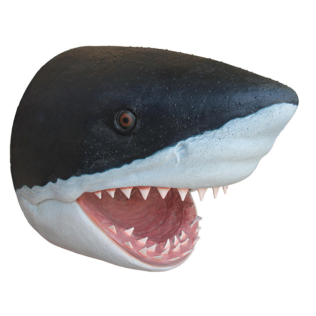 Wall Decor Great White Shark Head Statue