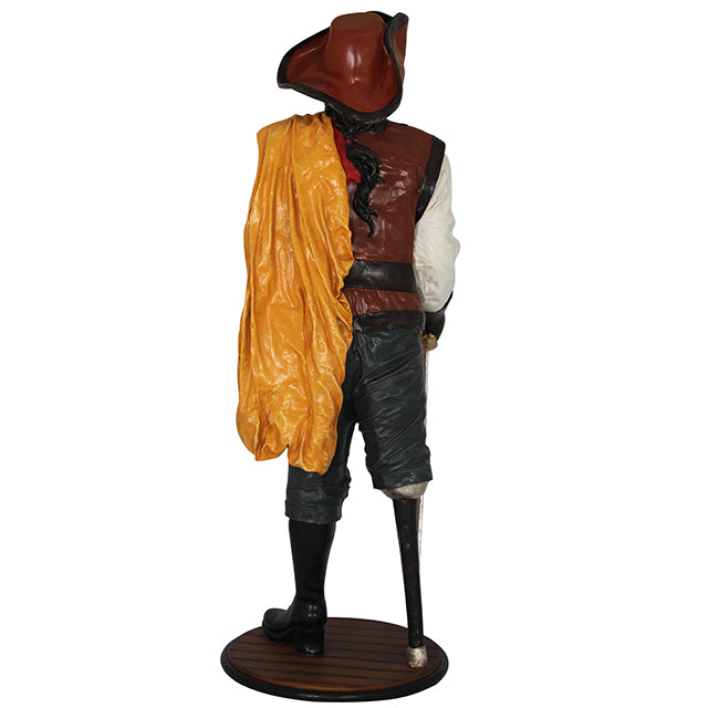 Pirate Captain Wooden Leg Life Size Statue