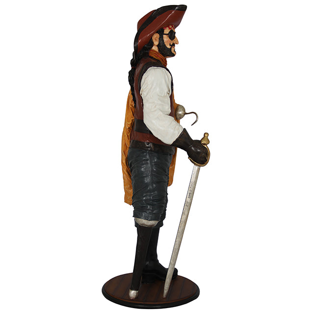 Pirate Captain Wooden Leg Life Size Statue