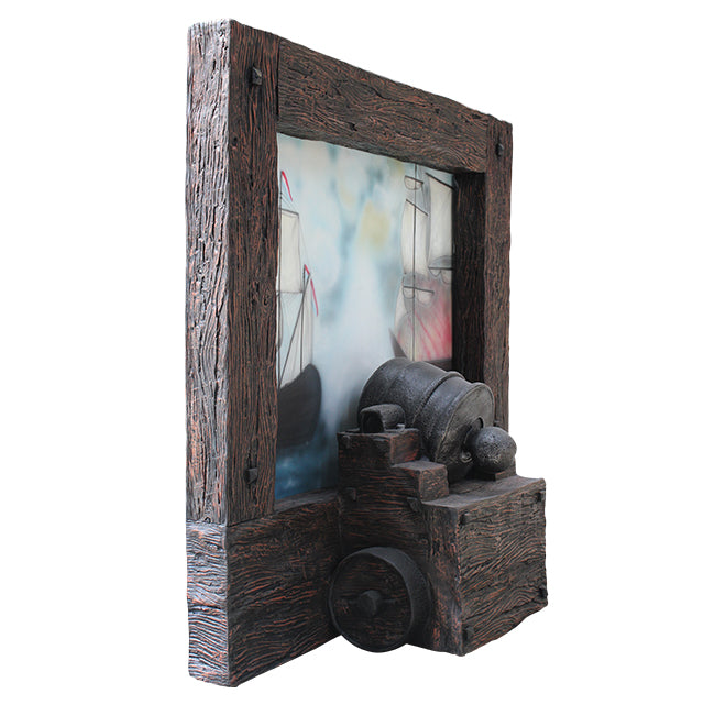 Pirate Cannon Frame Life Size Statue