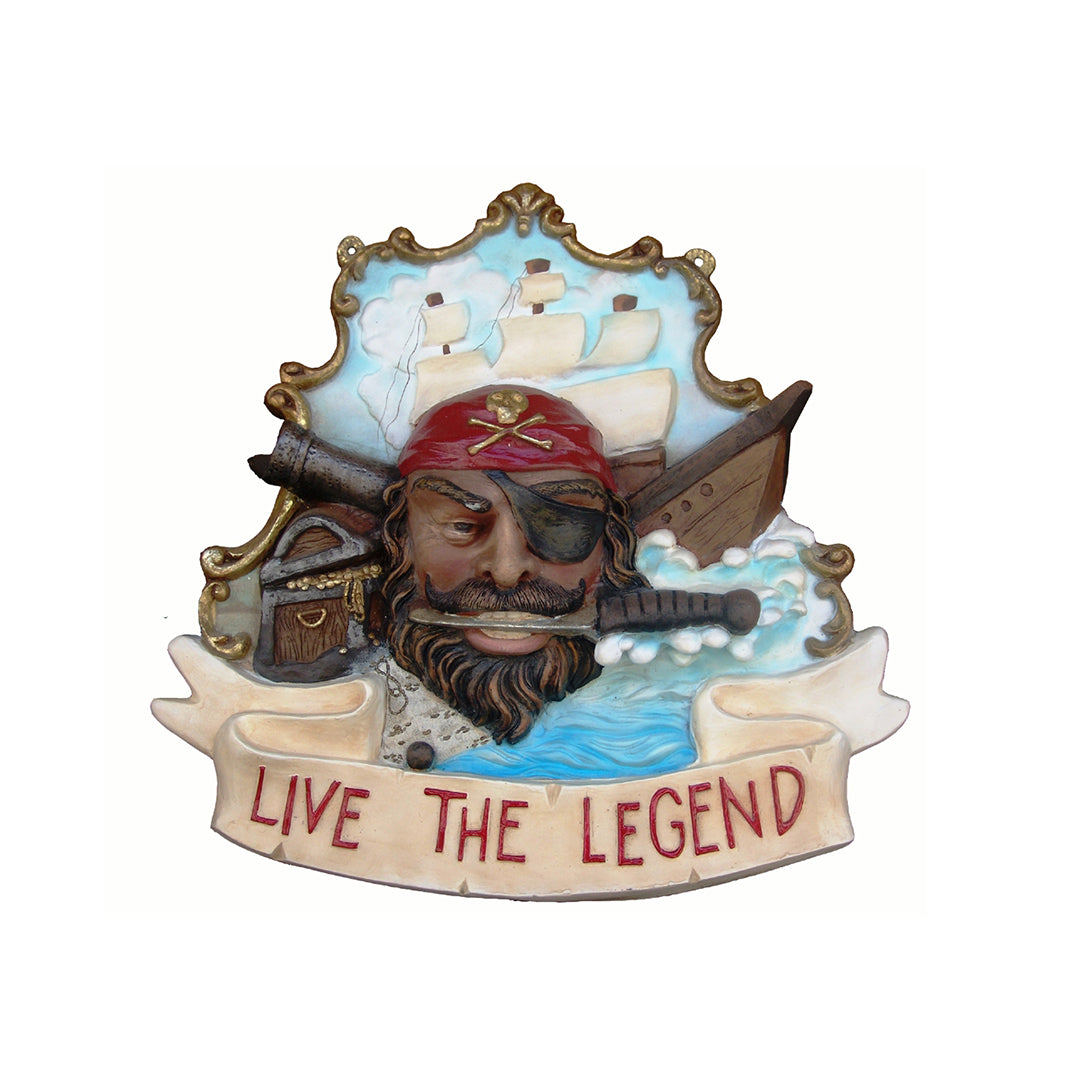Pirate Live The Legend Pub Sign Statue