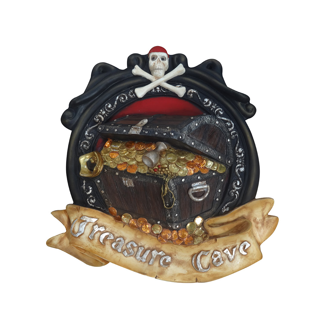 Pirate Treasure Cave Pub Sign Statue