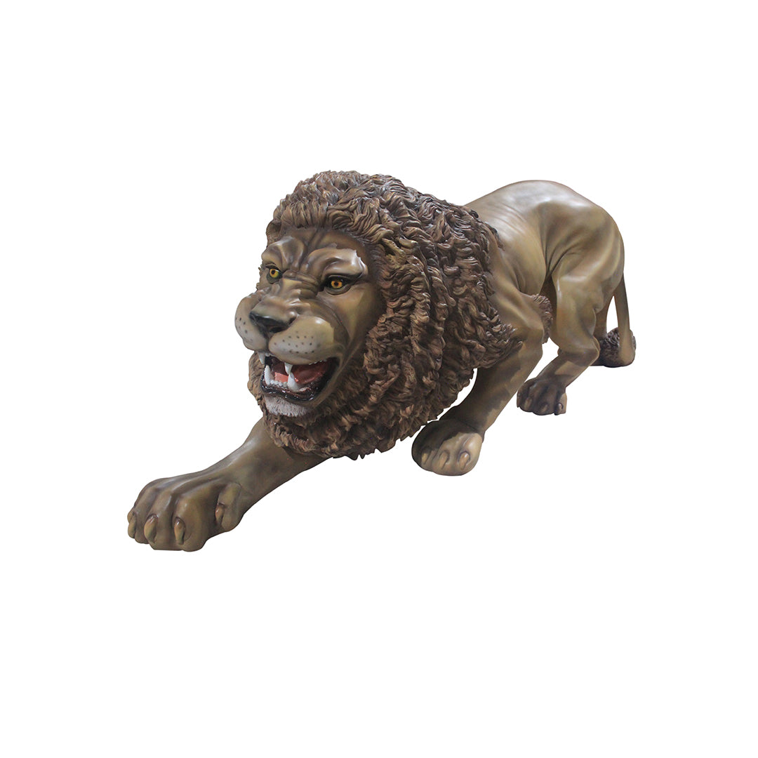 Lion Crouching Life Size Statue