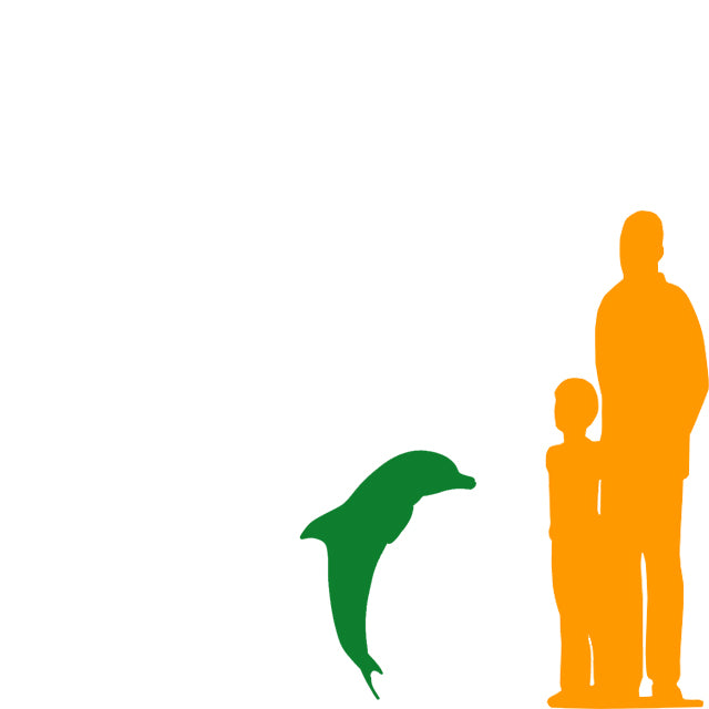Hanging Dolphin Life Size Statue
