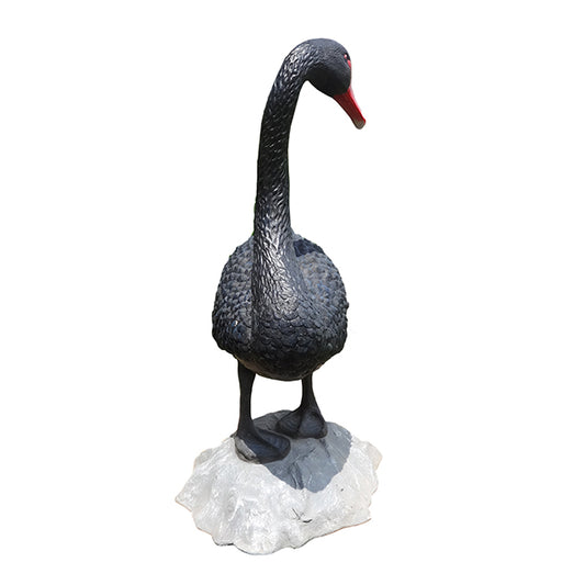 Black Swan Standing Life Size Statue