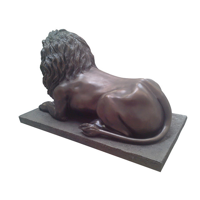 Bronze Lion Laying Life Size Statue