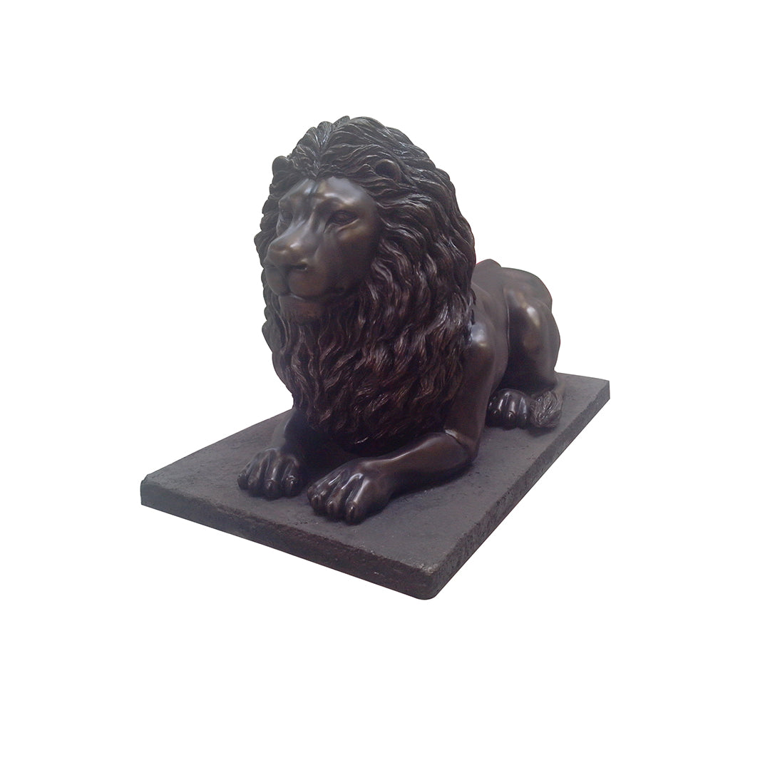 Bronze Lion Laying Life Size Statue
