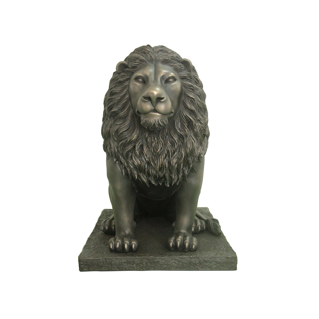 Bronze Lion Sitting Life Size Statue