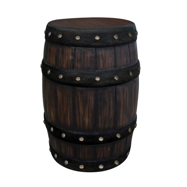 Rustic Barrel Statue