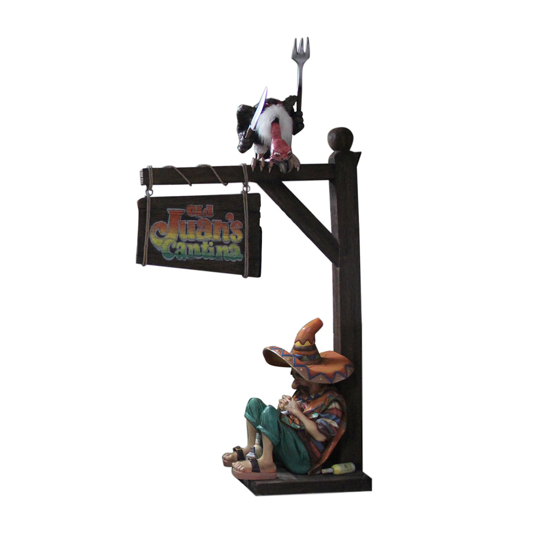 Cantina Sign Post Over Sized Statue