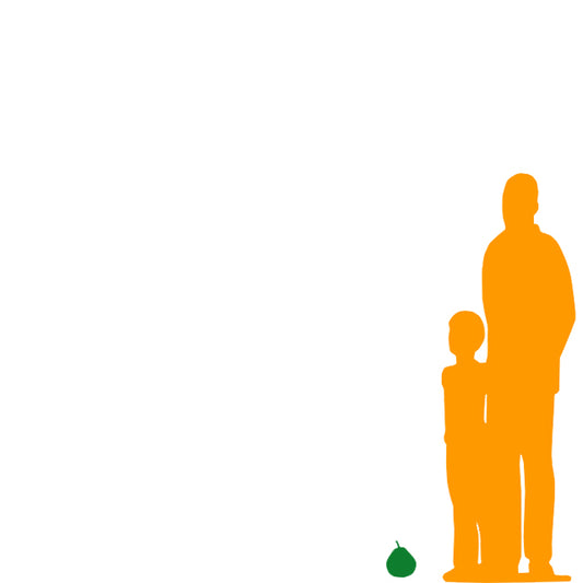 Red Pear Over Sized Statue