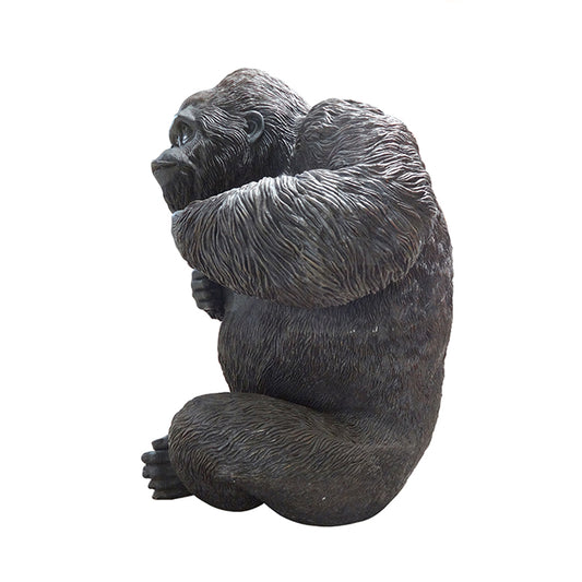 Gorilla Sitting Life Size Statue