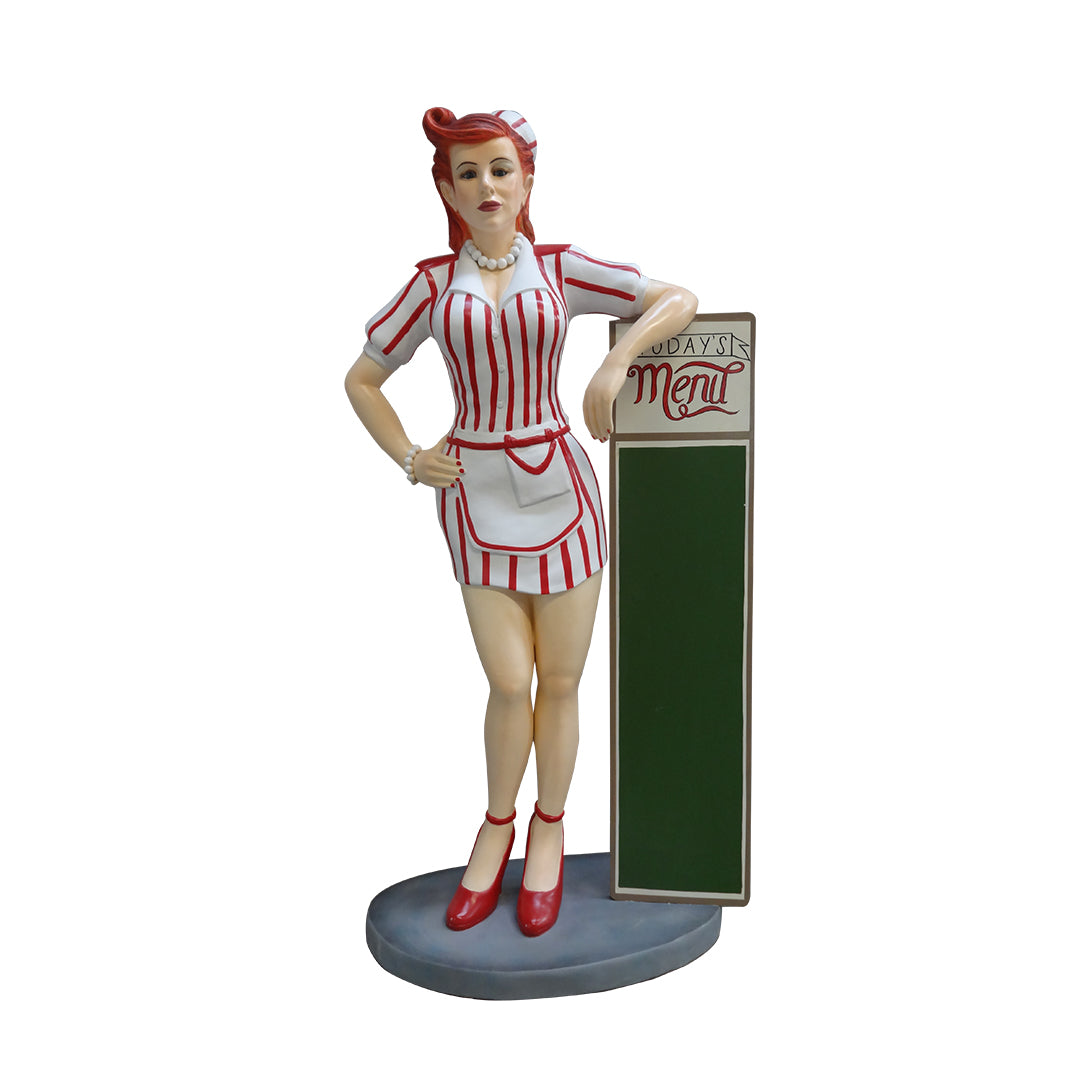 Diner Ana Menu Board Life Size Statue