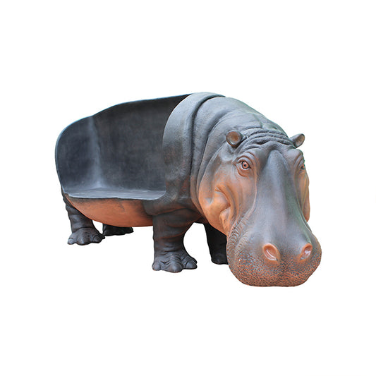 Hippopotamus Bench Life Size Statue