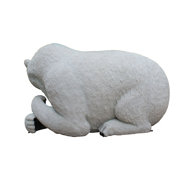 Polar Bear Bench Life Size Statue