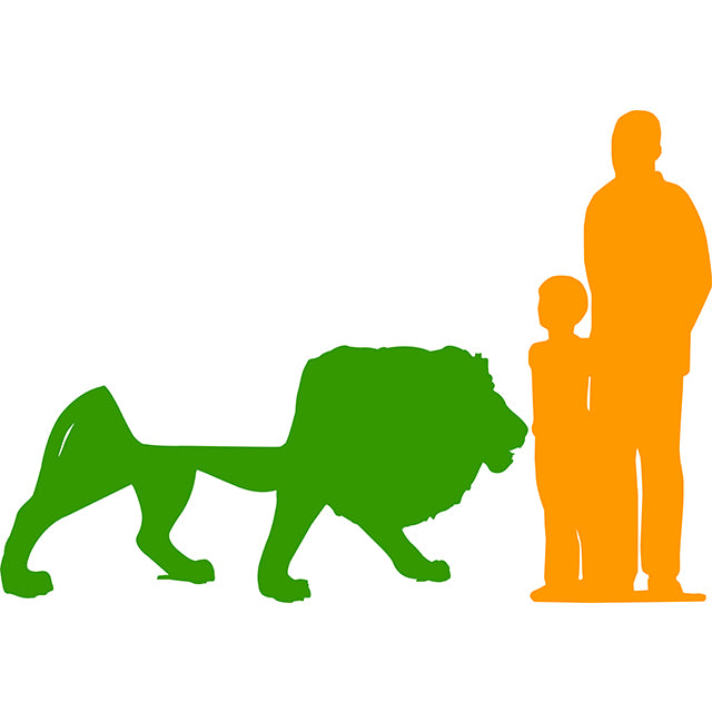 Lion Bench Life Size Statue