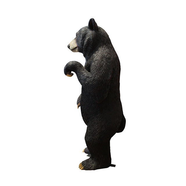 Young Black Bear With Lantern Statue