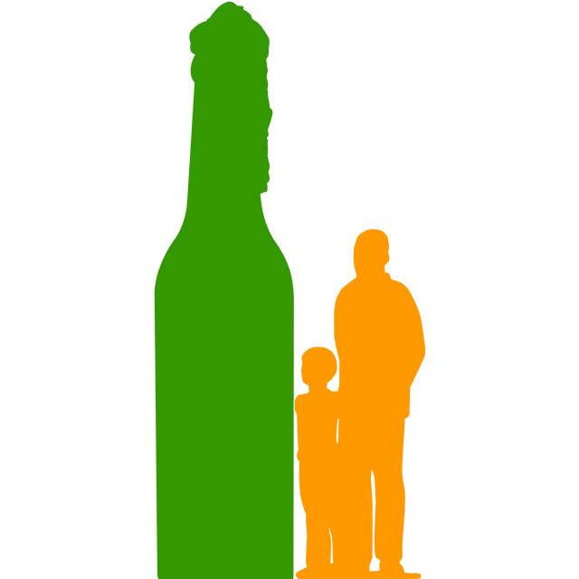 Beer Bottle Cracked Open Over Sized Statue