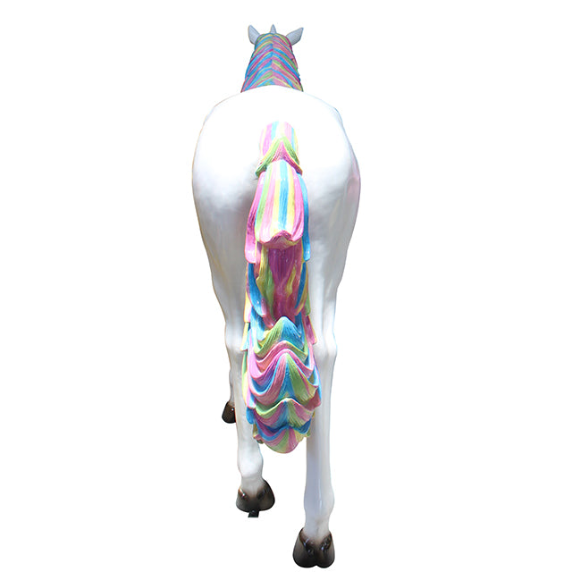 Rainbow Unicorn Life Size Statue