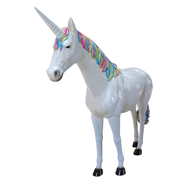 Rainbow Unicorn Life Size Statue