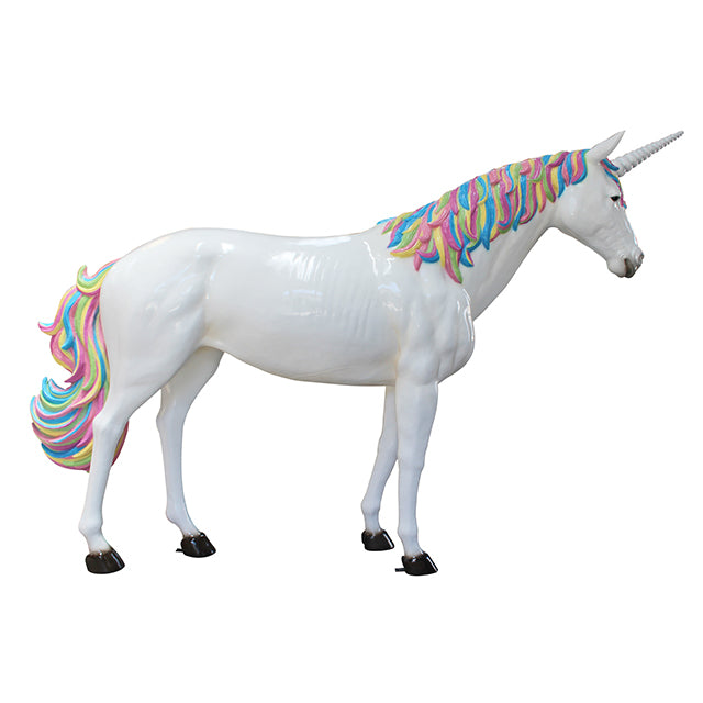 Rainbow Unicorn Life Size Statue