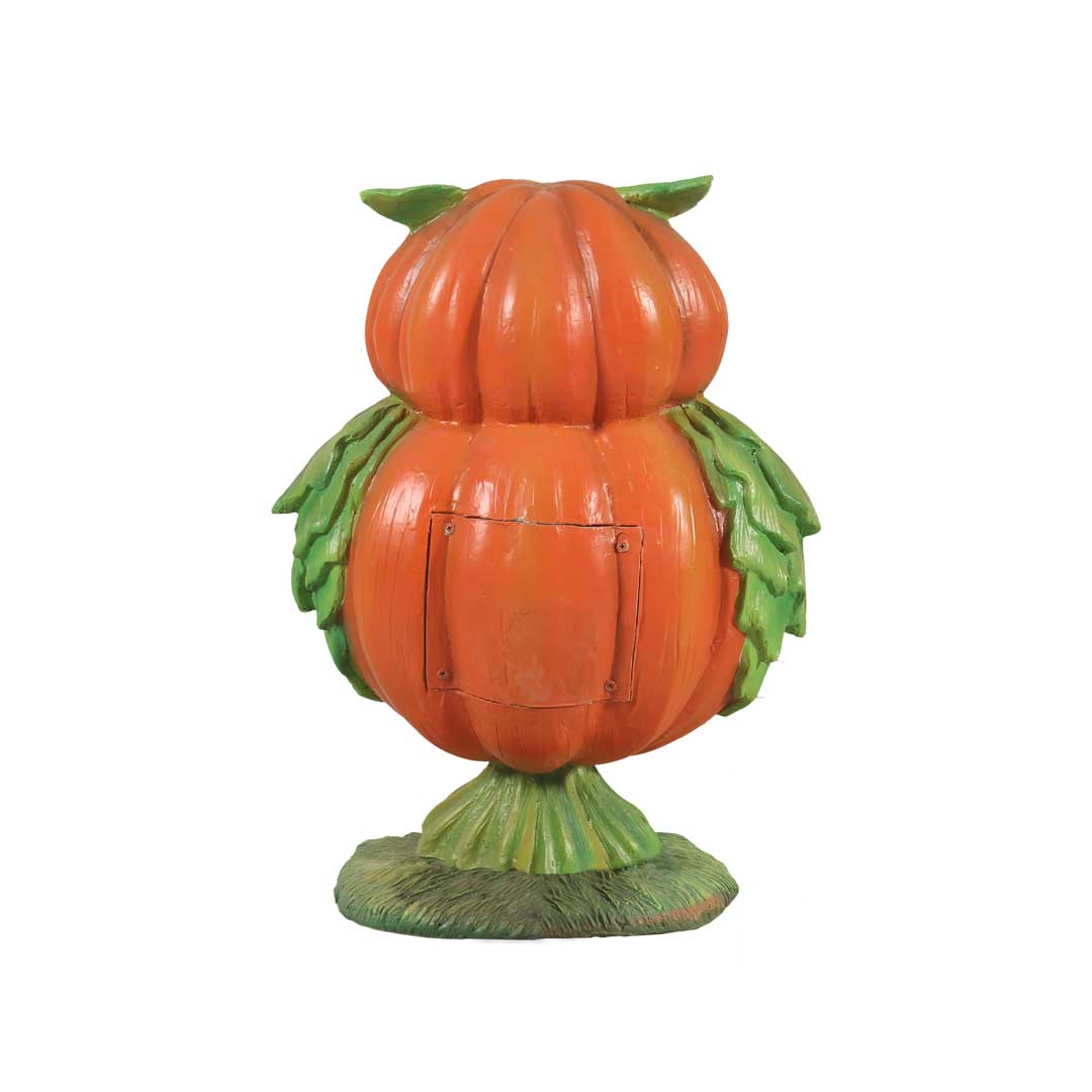 Pumpkin Owl Light Over Sized Statue