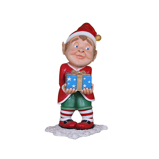 Elf Babbo And Gift - LM Treasures