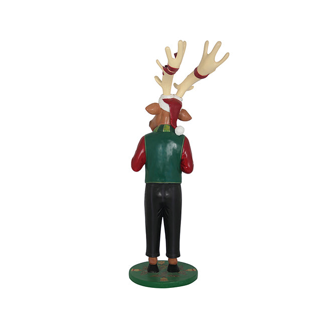 Reindeer Donner Dressed With Gift - LM Treasures