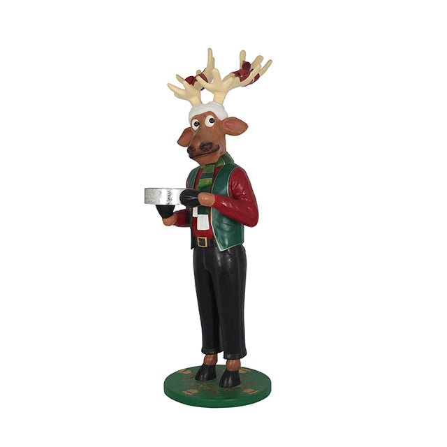 Reindeer Donner Dressed With Gift - LM Treasures
