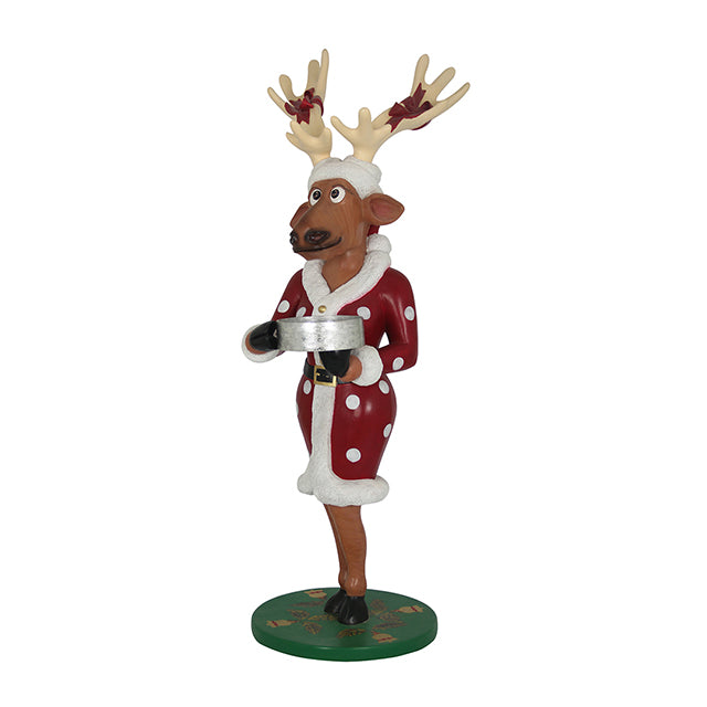 Reindeer Vixen Dressed With Gift - LM Treasures