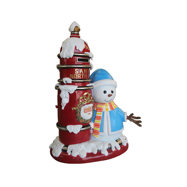 Mailbox North Pole With Snowman - LM Treasures